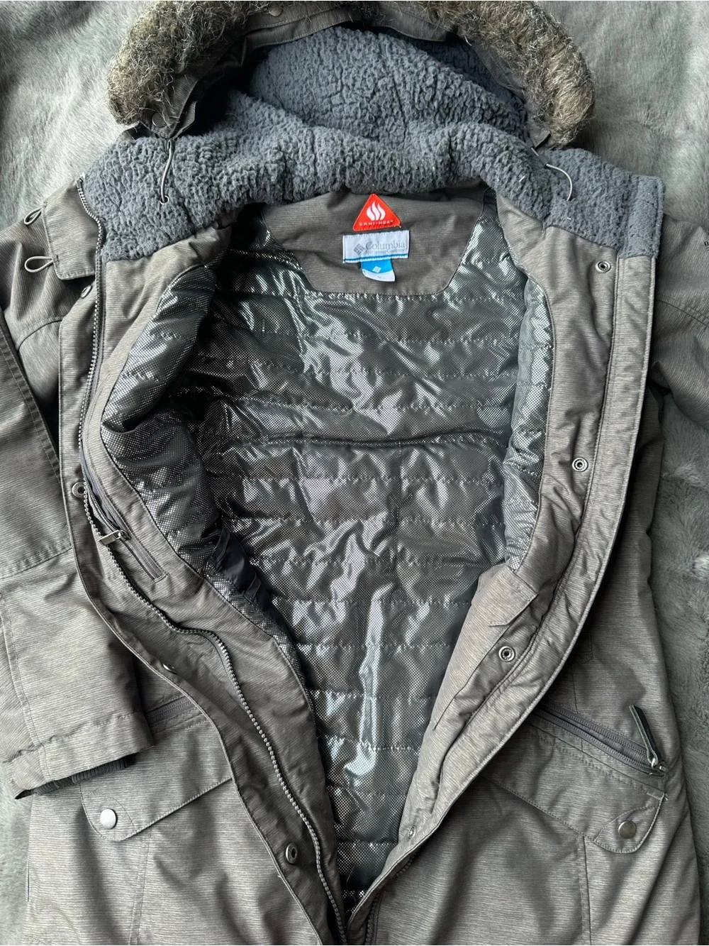 Columbia Taupe Gray Omni-Heat Jacket - Picture 3 of 4